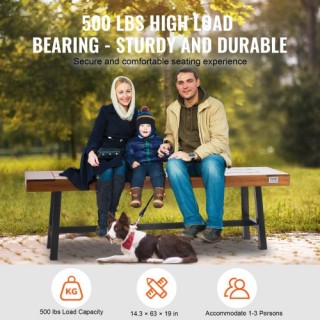 VEVOR Ξύλινο Παγκάκι Κήπου 160 εκ. με Μεταλλικά Πόδια GYZYMZ63YC00... VEVOR Ξύλινο Παγκάκι Κήπου 160 εκ. με Μεταλλικά Πόδια GYZYMZ63YC00...