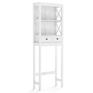 Costway Λευκή 3-όροφη Ραφιέρα Τουαλέτας με Ανοιχτά Ράφια και 2 Συρτ... Costway Λευκή 3-όροφη Ραφιέρα Τουαλέτας με Ανοιχτά Ράφια και 2 Συρτ...