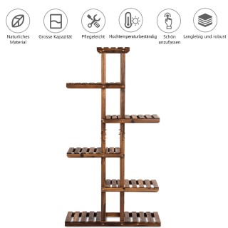 Costway Ξύλινη Ραφιέρα Φυτών Κήπου 75x25x140εκ GT3560 Costway Ξύλινη Ραφιέρα Φυτών Κήπου 75x25x140εκ GT3560