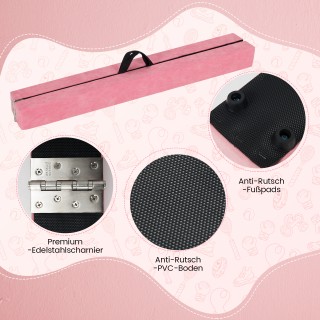 Costway Κανατάκι Πτυσσόμενο Ισορροπιστής 240cm Με Λαβή, Ροζ FH10129FS Costway Κανατάκι Πτυσσόμενο Ισορροπιστής 240cm Με Λαβή, Ροζ FH10129FS