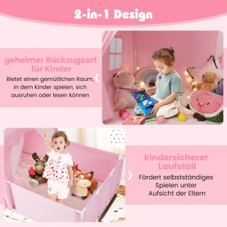 Costway Παιδική Σκηνή Εσωτερικού Χώρου 177x97x136 εκ. με Φωτάκια Ασ...