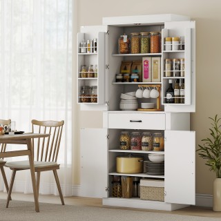 HOMCOM Χώρος Αποθήκευσης Κουζίνας σε Στυλ Country με 2 Ντουλάπια, 6...