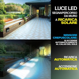 Kooper Λάμπα Σκαλοπατιών με Αισθητήρα Λυκόφωτος, 64 LED και 3 Επίπε...