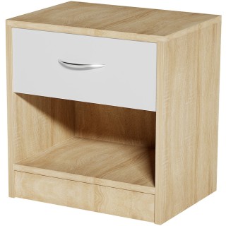 Συρταριέρα / Κομοδίνο με Συρτάρι και Ράφι 39x28 χ 41 cm Δρυς / Λευκ... Συρταριέρα / Κομοδίνο με Συρτάρι και Ράφι 39x28 χ 41 cm Δρυς / Λευκ...