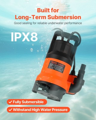 VEVOR Υποβρύχια Αντλία Ομβρίων Υδάτων 650W, Μέγιστη Παροχή 15,000 L... VEVOR Υποβρύχια Αντλία Ομβρίων Υδάτων 650W, Μέγιστη Παροχή 15,000 L...