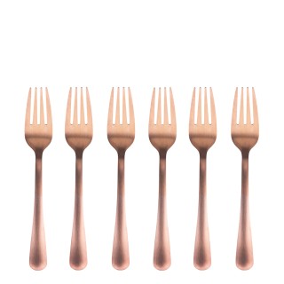 Galileo Σετ 6 Επιδορπίων Πιρουνιών από Ανοξείδωτο Ατσάλι με Ματ Χαλ...