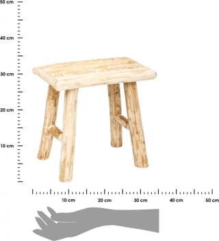 Atmosphera  Σταθερό Σκαμπό Ξύλινη Καρέκλα Καφέ 34x24x32  140101