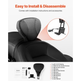 VEVOR Πλάτη Στήριξης Μοτοσυκλέτας για Harley Touring (2009-2024) MT... VEVOR Πλάτη Στήριξης Μοτοσυκλέτας για Harley Touring (2009-2024) MT...