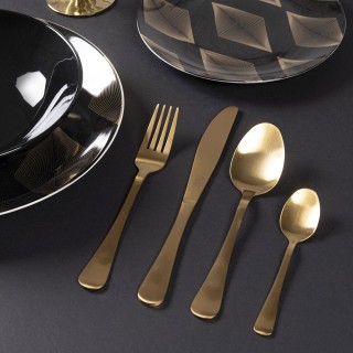 Galileo Σετ 24 μαχαιροπίρουνα από ανοξείδωτο ατσάλι 180 χρυσό σατιν...