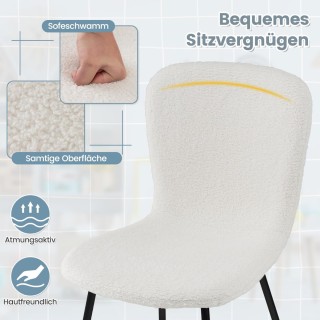 Costway  Σετ 4 Μοντέρνες Καρέκλες Τραπεζαρίας με Βελούδινο Κάθισμα ...