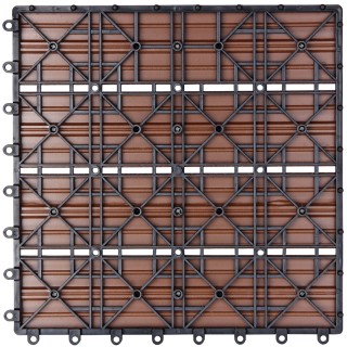 BAKAJI Σετ 11 Πλακάκια Δαπέδου από WPC για Εξωτερικό Κήπο 30x30 εκ... BAKAJI Σετ 11 Πλακάκια Δαπέδου από WPC για Εξωτερικό Κήπο 30x30 εκ...