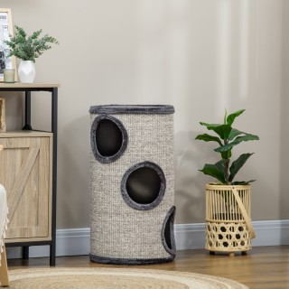 PawHut Τρίπατη Γατοκοιτίδα με Ξύστη Σίσαλ και Πελούτσα, Ø38x70cm, Γ... PawHut Τρίπατη Γατοκοιτίδα με Ξύστη Σίσαλ και Πελούτσα, Ø38x70cm, Γ...