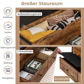 Costway Πάγκος Παπουτσιών  101 x 41 x 58 εκ με Καθιστικό & 2 Συρτάρ...