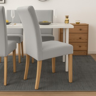 Ruhhy Σετ 6 Καλυμμάτων Καρέκλας σε Ανοιχτό Γκρι Ελαστικό Βελούδο 65... Ruhhy Σετ 6 Καλυμμάτων Καρέκλας σε Ανοιχτό Γκρι Ελαστικό Βελούδο 65...