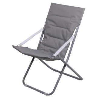 Galileo Πτυσσόμενη πολυθρόνα με μπράτσα και μαξιλάρια, μεταλλική κα... Galileo Πτυσσόμενη πολυθρόνα με μπράτσα και μαξιλάρια, μεταλλική κα...