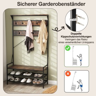 Costway Πολυλειτουργική Κρεμάστρα Ρούχων 4-σε-1 με Διαστάσεις 102 x... Costway Πολυλειτουργική Κρεμάστρα Ρούχων 4-σε-1 με Διαστάσεις 102 x...