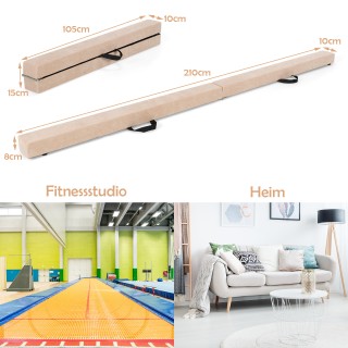 Costway Πτυσσόμενη Ανθεκτική Δοκός Ισορροπίας Γυμναστικής 2,1M - Κα... Costway Πτυσσόμενη Ανθεκτική Δοκός Ισορροπίας Γυμναστικής 2,1M - Κα...