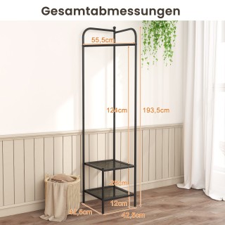 Costway Μεταλλική Γωνιακή Κρεμάστρα Ρούχων με Άγκιστρα - Μαύρη HU11... Costway Μεταλλική Γωνιακή Κρεμάστρα Ρούχων με Άγκιστρα - Μαύρη HU11...