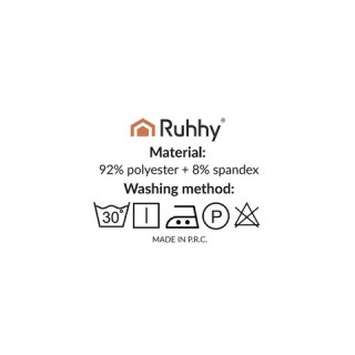 Ruhhy Ελαστικό Βελουτέ Κάλυμμα Γωνιακού Καναπέ - Σκούρο Γκρι 190-23...