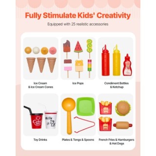 VEVOR Παιδικό Ξύλινο Παγωτατζίδικο για Παιχνίδι Ρόλων, Κατάλληλο γι... VEVOR Παιδικό Ξύλινο Παγωτατζίδικο για Παιχνίδι Ρόλων, Κατάλληλο γι...