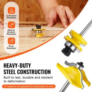 VEVOR  Σετ 3 Τεμαχίων Φρέζας Καρβιδίου 1/4 με Θήκη Μεταφοράς XBXDTZ...