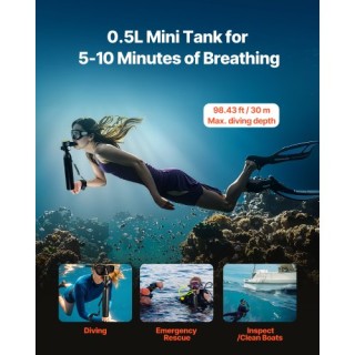 VEVOR Φορητή Φιάλη Κατάδυσης 0.5L με Αντλία για Βάθος 30m QSYQP05L2... VEVOR Φορητή Φιάλη Κατάδυσης 0.5L με Αντλία για Βάθος 30m QSYQP05L2...