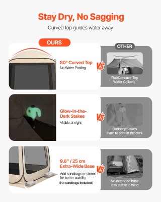 VEVOR Αυτόματο Σκηνικό Τέντας SUV για 4-6 Άτομα με Δίχτυ, Μπεζ PFZP... VEVOR Αυτόματο Σκηνικό Τέντας SUV για 4-6 Άτομα με Δίχτυ, Μπεζ PFZP...