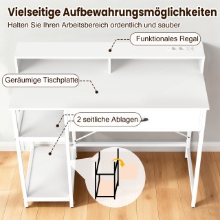 Costway Γραφείο Υπολογιστή με Ενσωματωμένες Πρίζες, Συρτάρι & 2 Ανο... Costway Γραφείο Υπολογιστή με Ενσωματωμένες Πρίζες, Συρτάρι & 2 Ανο...