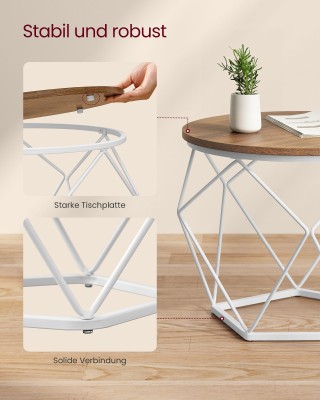 Σετ 2 Στρογγυλά Τραπεζάκια VASAGLE, Μοντέρνο Στυλ, Αφαιρούμενη Επιφ... Σετ 2 Στρογγυλά Τραπεζάκια VASAGLE, Μοντέρνο Στυλ, Αφαιρούμενη Επιφ...