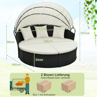 Costway Στυλάτο και Λειτουργικό Ρατάν Ημέρας με Αποσπώμενα Σοφά και... Costway Στυλάτο και Λειτουργικό Ρατάν Ημέρας με Αποσπώμενα Σοφά και...