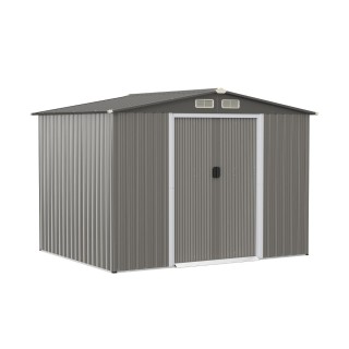 Costway Αποθήκη από Γαλβανισμένο Ατσάλι με Διπλές Πόρτες & Ράμπα 26...