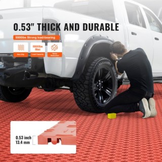 Πλακάκια Γκαράζ VEVOR, 12x12x0.53, 50τμχ, Αντιολισθητικά, Κόκκινα  ...