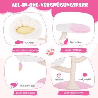 Costway  Πολυεπίπεδος Πύργος Γάτας με Ανθεκτική Κατασκευή και Άνετε...