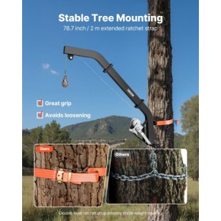 VEVOR Ανυψωτήρας Θηραμάτων Δέντρου, Φορτίου 353lbs, με Ιμάντα Καστά...