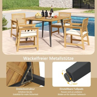 Costway Τετράγωνο Τραπέζι Κήπου από Ξύλο Ακακίας 107 x 107 x 75 εκ... Costway Τετράγωνο Τραπέζι Κήπου από Ξύλο Ακακίας 107 x 107 x 75 εκ...