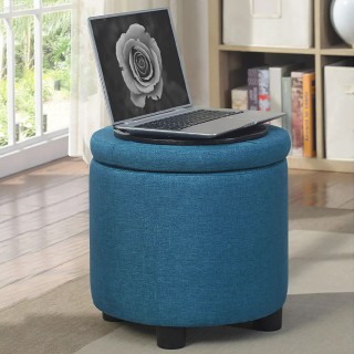 BAKAJI Πουφ Αποθηκευτικός Χώρος Υποπόδιο σε Ύφασμα Μπλε Σκαμπό Ανο... BAKAJI Πουφ Αποθηκευτικός Χώρος Υποπόδιο σε Ύφασμα Μπλε Σκαμπό Ανο...