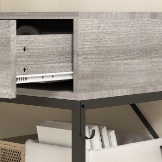 HOMCOM Κομοδίνο Εισόδου με 2 Συρτάρια, 2 Ράφια και Πλευρικό Άγκιστρ...