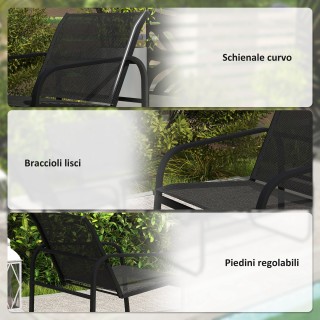 Outsunny Σετ Κήπου με 2 Καναπέδες 2 Θέσεων, 2 Πολυθρόνες και ένα Τρ...