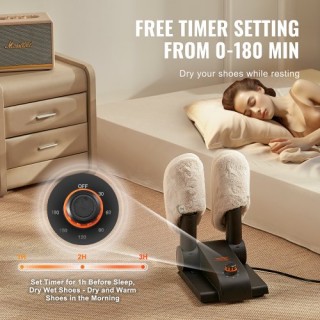 VEVOR Πτυσσόμενο Στεγνωτήριο Παπουτσιών με Διπλό Σωλήνα και Θερμαιν...