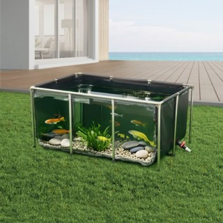 VEVOR Δεξαμενή Κόι από Καμβά Πάνω από το Έδαφος με Παράθυρο Θέασης ...