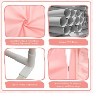 Παιδική Σκηνή Σπιτάκι 121 x 105 x 137 cm Χρώματος Ροζ COSTWAY TP1... Παιδική Σκηνή Σπιτάκι 121 x 105 x 137 cm Χρώματος Ροζ COSTWAY TP1...