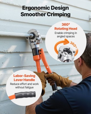 VEVOR Σετ Υδραυλικής Πρέσας Σωλήνων για Επισκευές & Εγκαταστάσεις (...