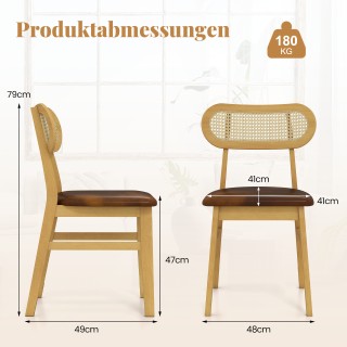 Costway Ξύλινες Καρέκλες Εσωτερικού Χώρου με Επενδεδυμένο Κάθισμα (... Costway Ξύλινες Καρέκλες Εσωτερικού Χώρου με Επενδεδυμένο Κάθισμα (...