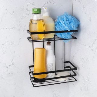 Galileo Ράφι με 2 επίπεδα από σίδερο 24x11x30 εκ, μαύρο σατινέ 5914743