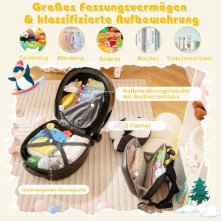 Costway Σετ Παιδικών Αποσκευών 4 Τεμαχίων με Χειραποσκευή, Σακίδιο,...