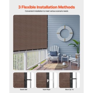 VEVOR Καφέ Σκίαστρο 90% 10x12 ft για Κήπο Πατιό JBZGB120FT1810KQ7001V0