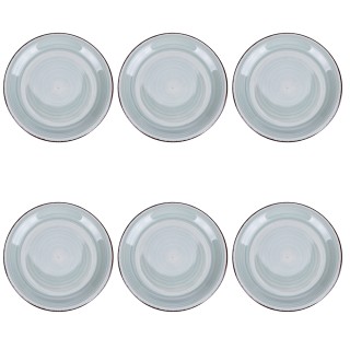 Villa DEste  Σετ 6 πιάτα φρούτου 19,5 εκ. από gres βαμμένα στο χέρι...