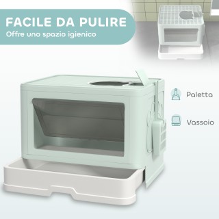 PawHut Κλειστή Λεκάνη Απορριμάτων για Γάτες με Καπάκι και Διπλή Είσ... PawHut Κλειστή Λεκάνη Απορριμάτων για Γάτες με Καπάκι και Διπλή Είσ...