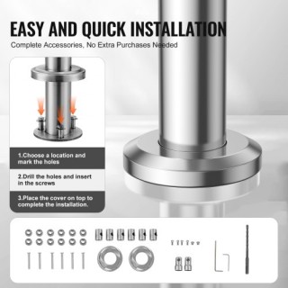 VEVOR Κουπαστές 47.2 για Εξωτερικά Σκαλοπάτια με 3 Ράβδους για Βερ... VEVOR Κουπαστές 47.2 για Εξωτερικά Σκαλοπάτια με 3 Ράβδους για Βερ...