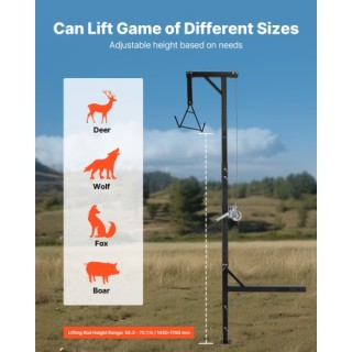 VEVOR Ανυψωτήρας Θηραμάτων Αυτοκινήτου, Φορτίο 400 lbs, Περιστροφή ...